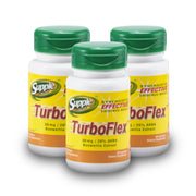 Three bottles of Supple TurboFlex on a white background